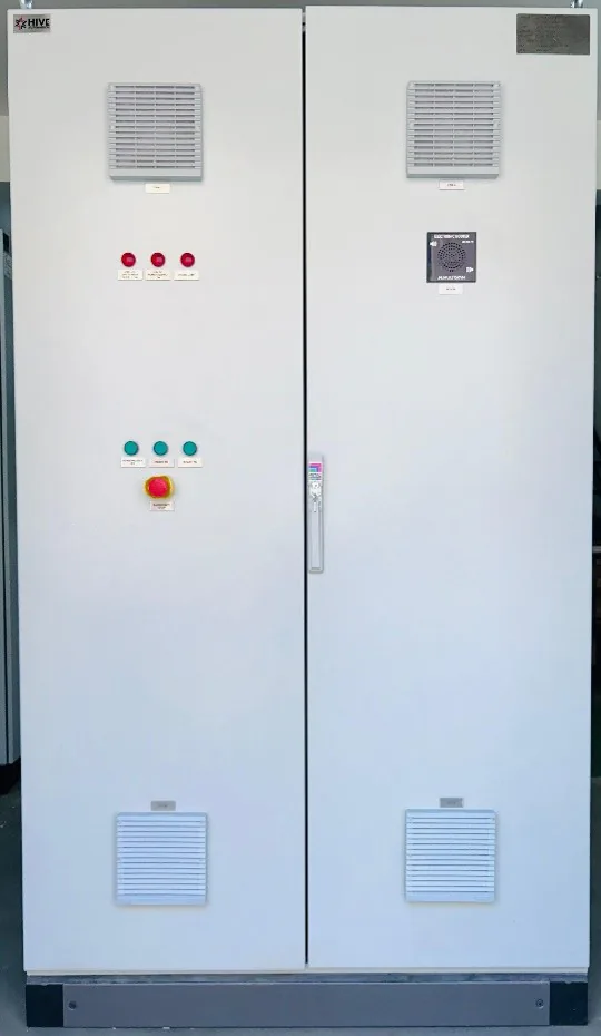 Ethyl acetate plant control panel front with operator controls