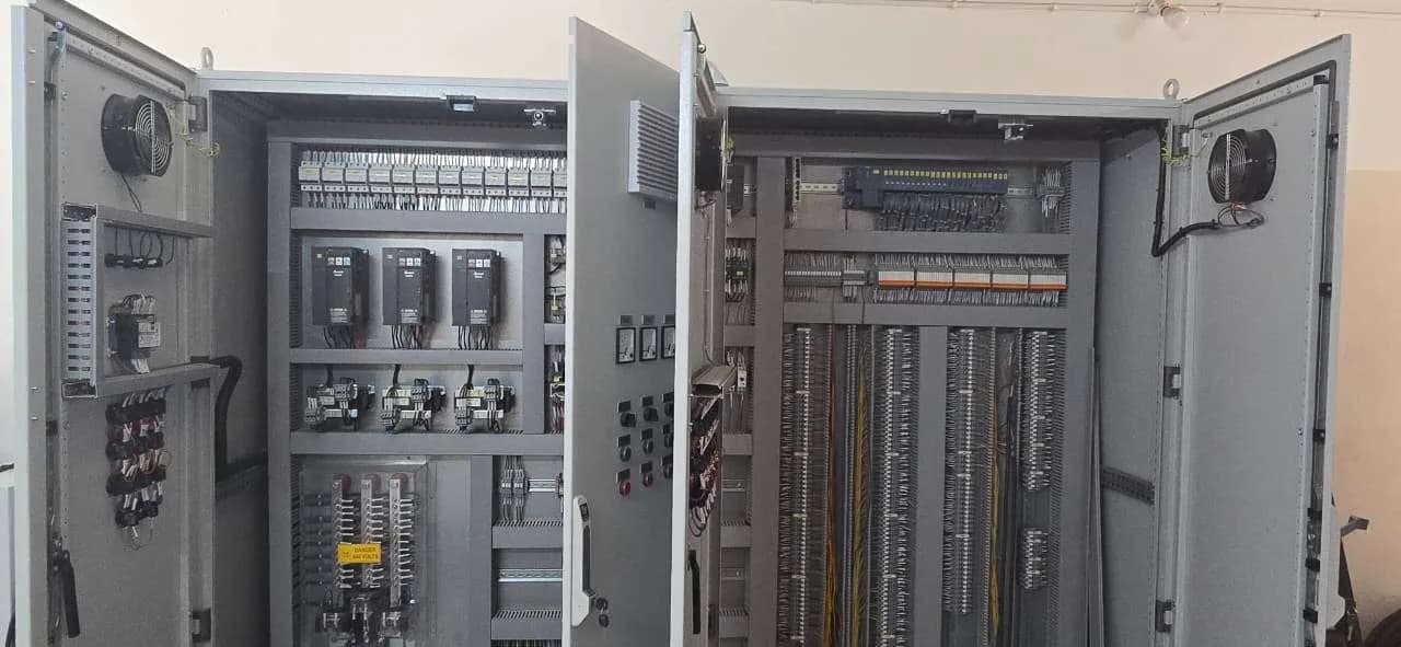 Hydrogenation plant MCC and marshalling control panel interior